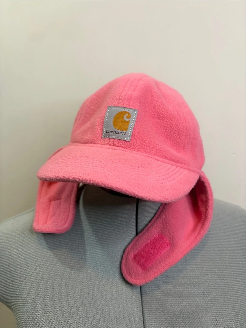 Toddler / Infant Baby Girl Carhartt Fleece Velcro Ear Warmer Winter Ball Cap Hat